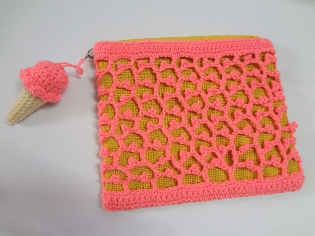 crochet lace purse