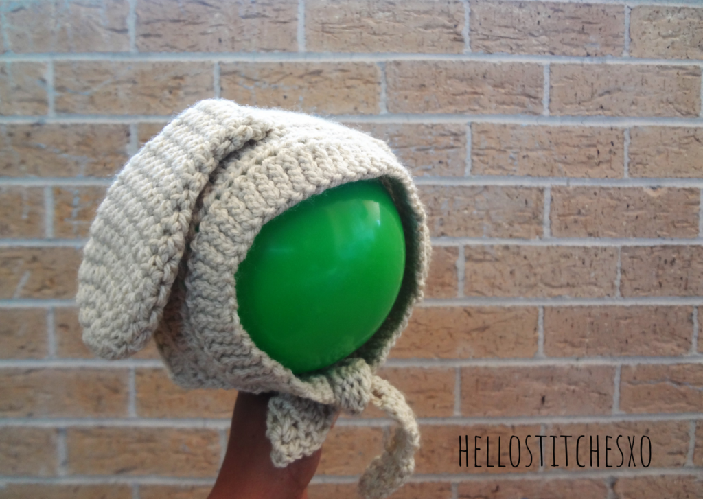 Crochet bunny ears baby bonnet