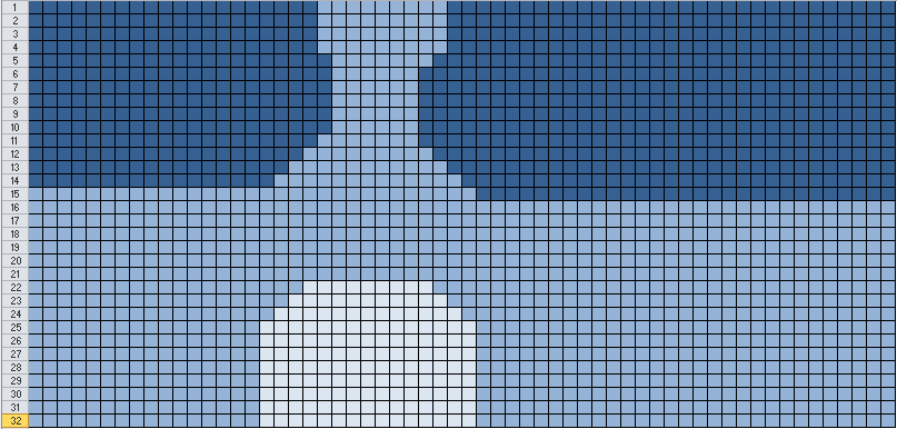 Bluey tapestry crochet graph