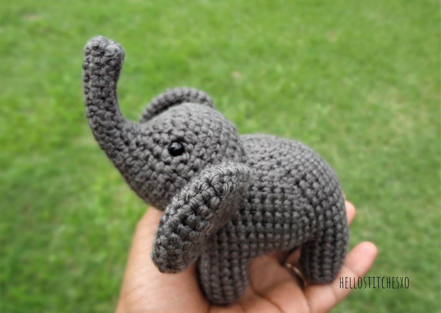 Amigurumi elephant Crochet free pattern hellostitches xo